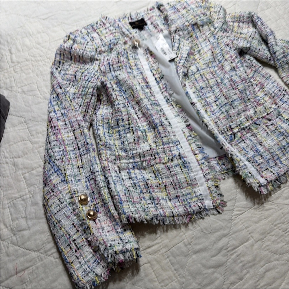 Worthington Women's Pastel Tweed Blazer